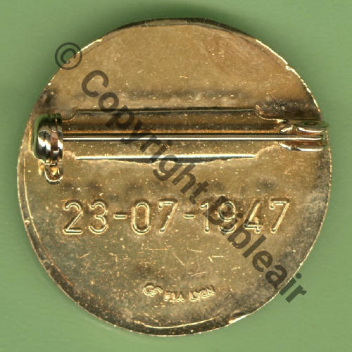 2357.EMGFAA 1995circa GLAM 1.60 VILLACOUBLAY  GF.FIA.LYON Caspienne Bleue Tambour Dos lisse MARQUE 23.07.1947 Src.Y.GENTY 12Eur11.06 